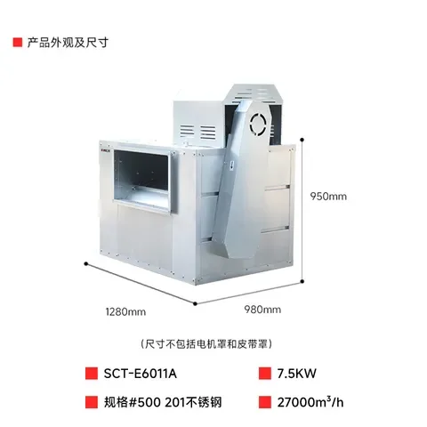 松润商用双进风离心式高压风柜