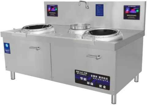 双头单尾电磁小炒炉1.8米15KW*2Φ400 GCT-N1417A
