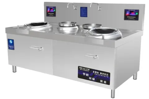2米电磁双头双尾小炒炉15KW*2 GCT-N1418A
