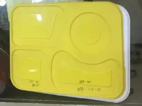 一次性餐盒 PP材质 1000ML 大四格餐盒 （200个） X4014